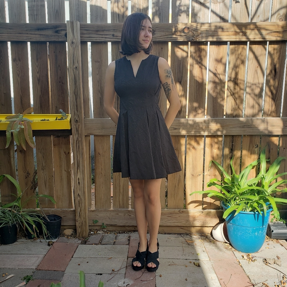 Black Brocade Vera Wang Dress Holiday